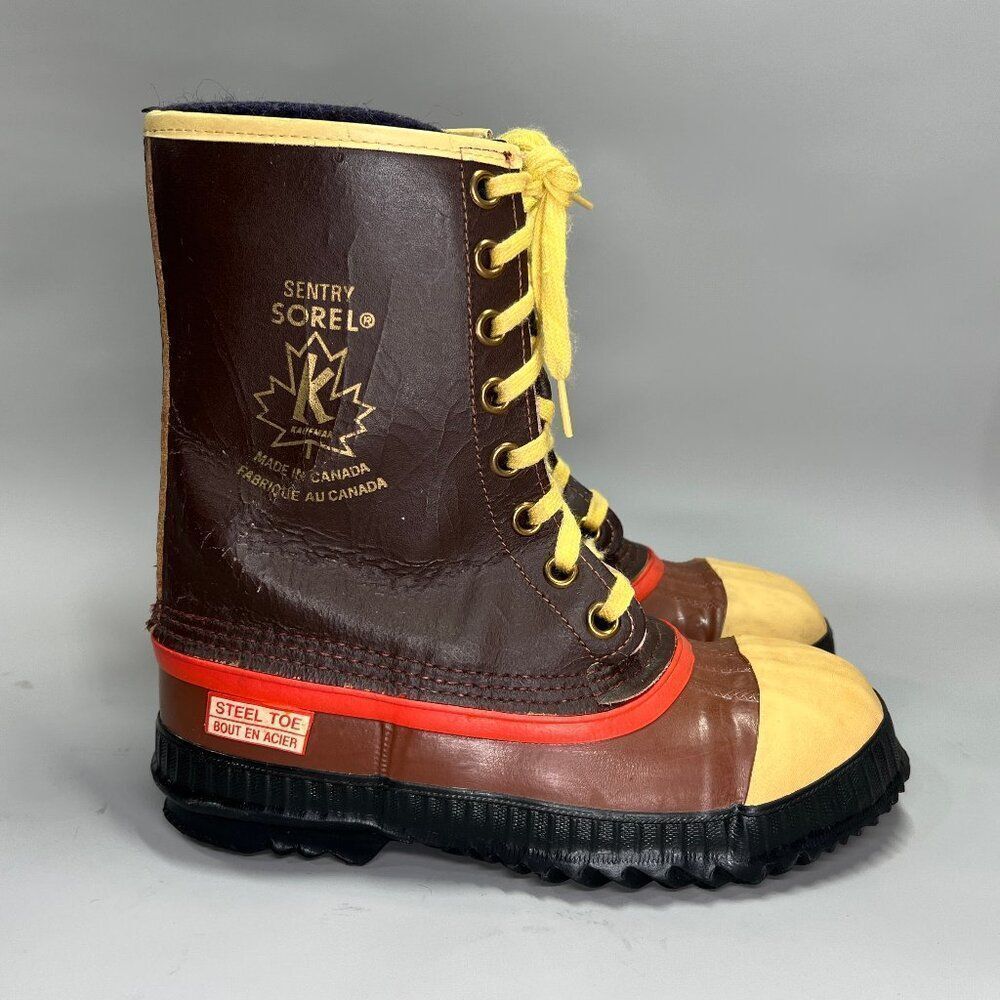 Sorel Sentry Boots Women's‎ 6.5 Steel Toe Kaufman Insulated Work Safety Rubber